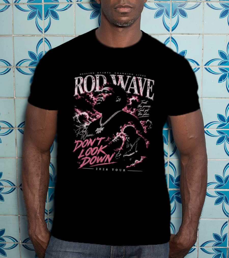 Rod Wave Healing Hearts Changing Lives Don't Look Down 2023 Tour T-Shirt