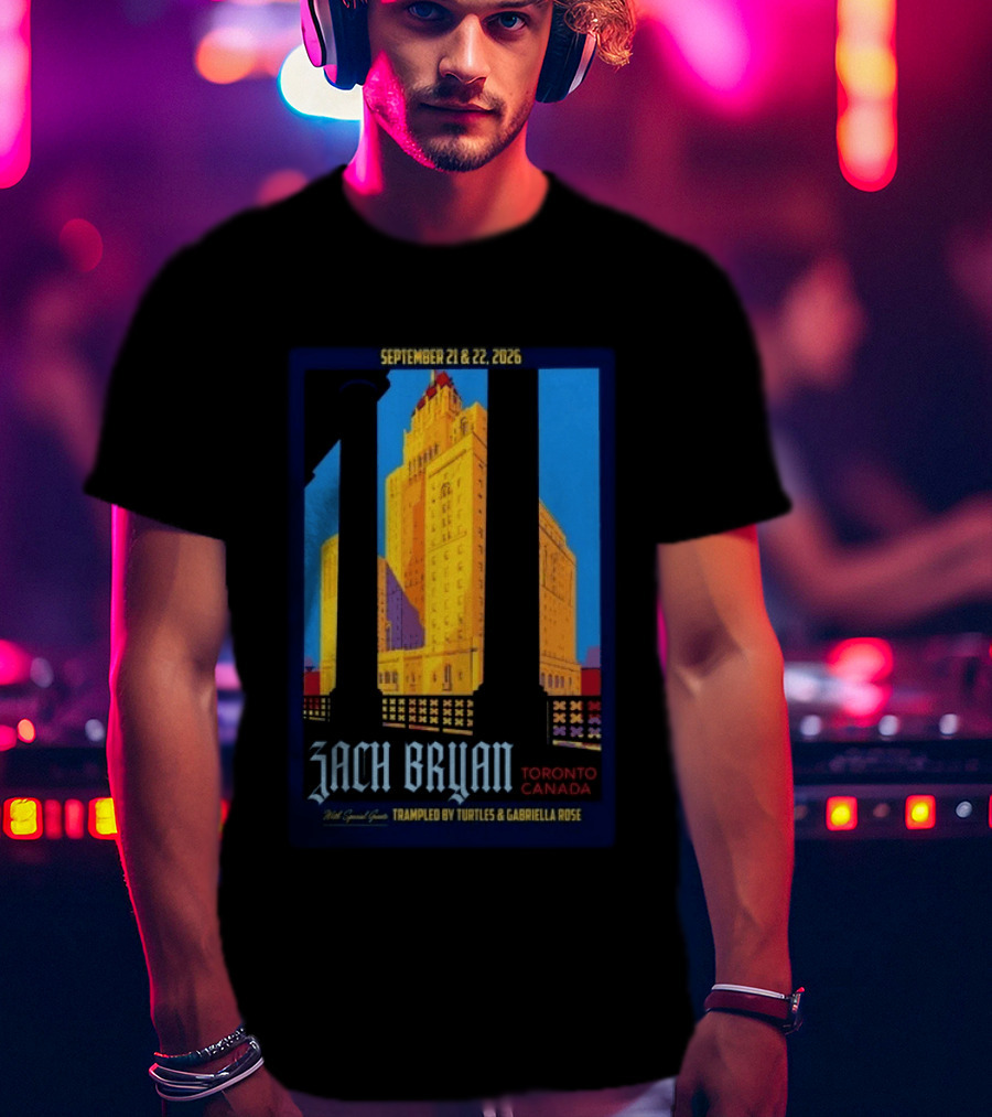 Zach Bryan Toronto Canada Sept 21 22 2026 Trampled By Turtles Gabriella Rose T-Shirt