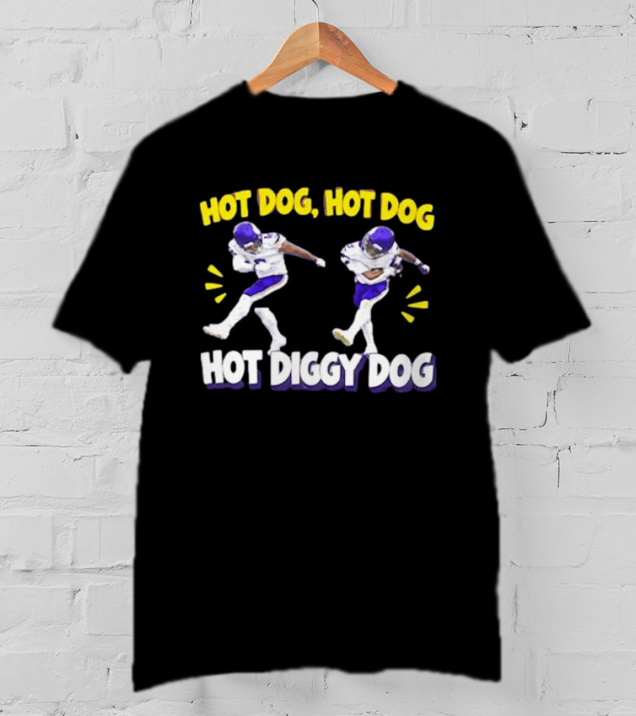 Hot Dog Hot Dog Hot Diggity Dog Minnesota Vikings Player Dance Celebration T-Shirt