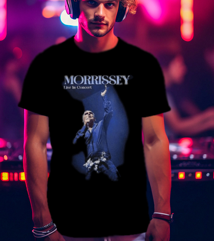 Morrissey Live In Concert World Tour 2026 Performance Image T-Shirt