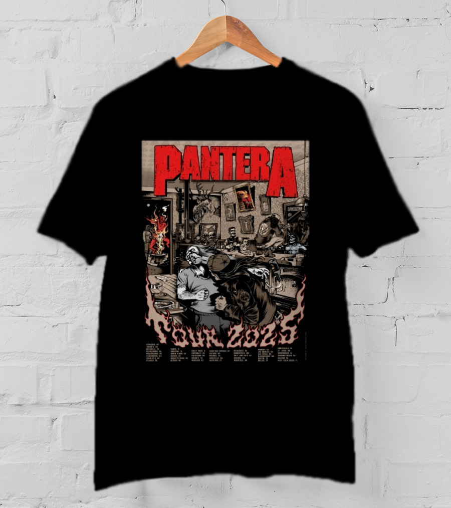 Pantera Tour 2025 Every Album Cover Combined Texas Stops T-Shirt