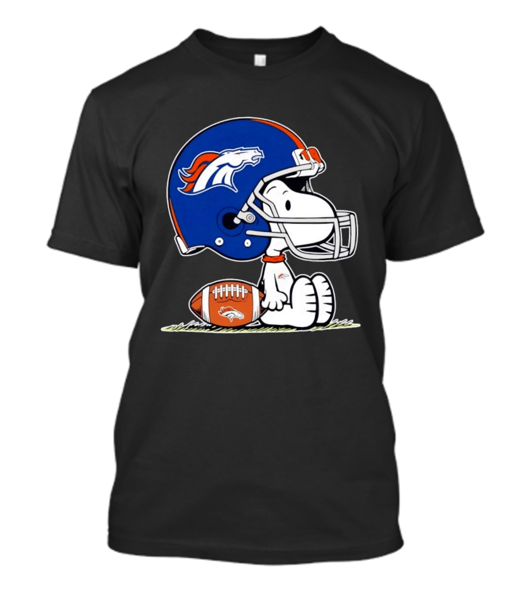 Peanuts Snoopy Denver Broncos Helmet Fan Favorite T-Shirt