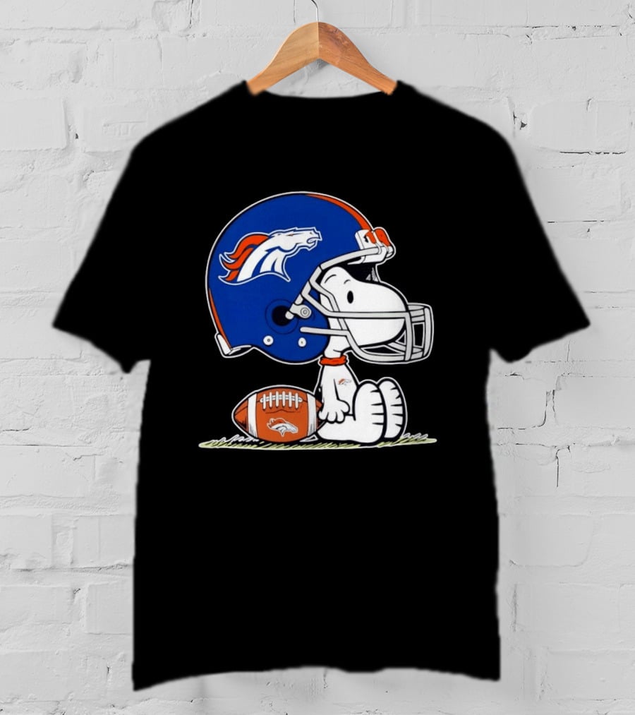 Peanuts Snoopy Denver Broncos Helmet Fan Favorite T-Shirt