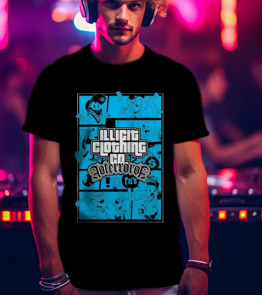 Illicit Clothing Co Afterror FU$ T-Shirt