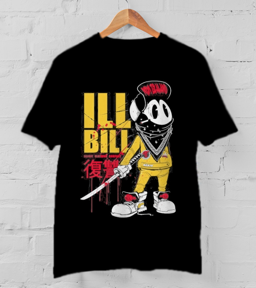 Ill Bill Redrat Illicit Drippy Character With Red And Yellow Details T-Shirt