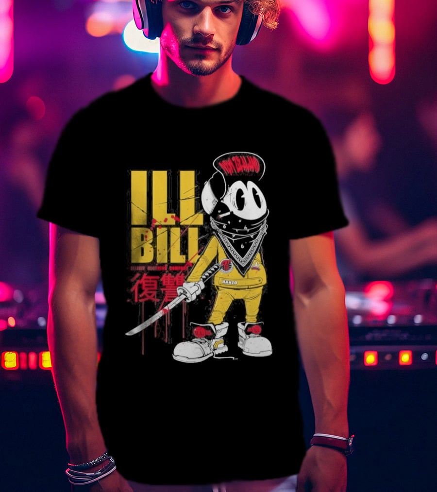 Ill Bill Redrat Illicit Drippy Character With Red And Yellow Details T-Shirt