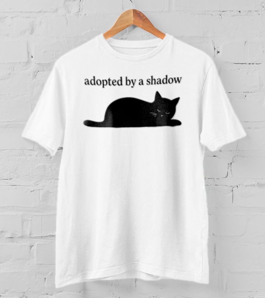 Adopted By A Shadow Sleeping Black Cat T-Shirt