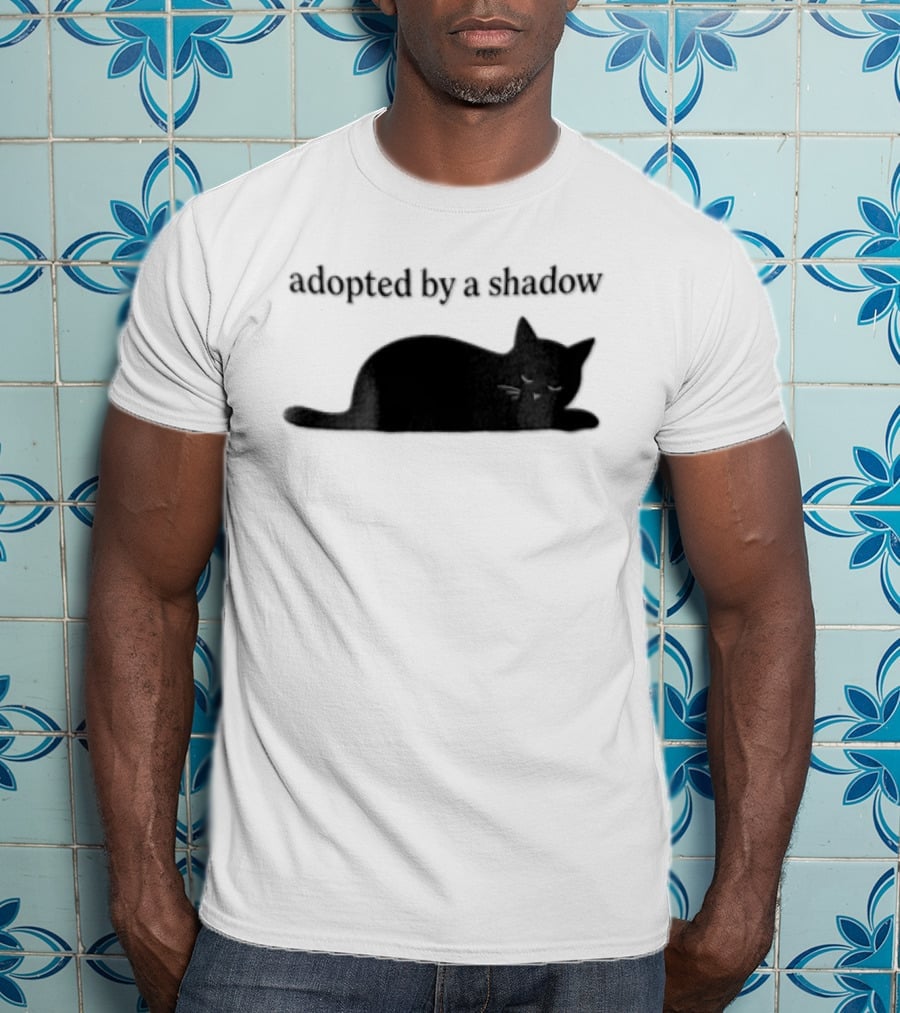 Adopted By A Shadow Sleeping Black Cat T-Shirt