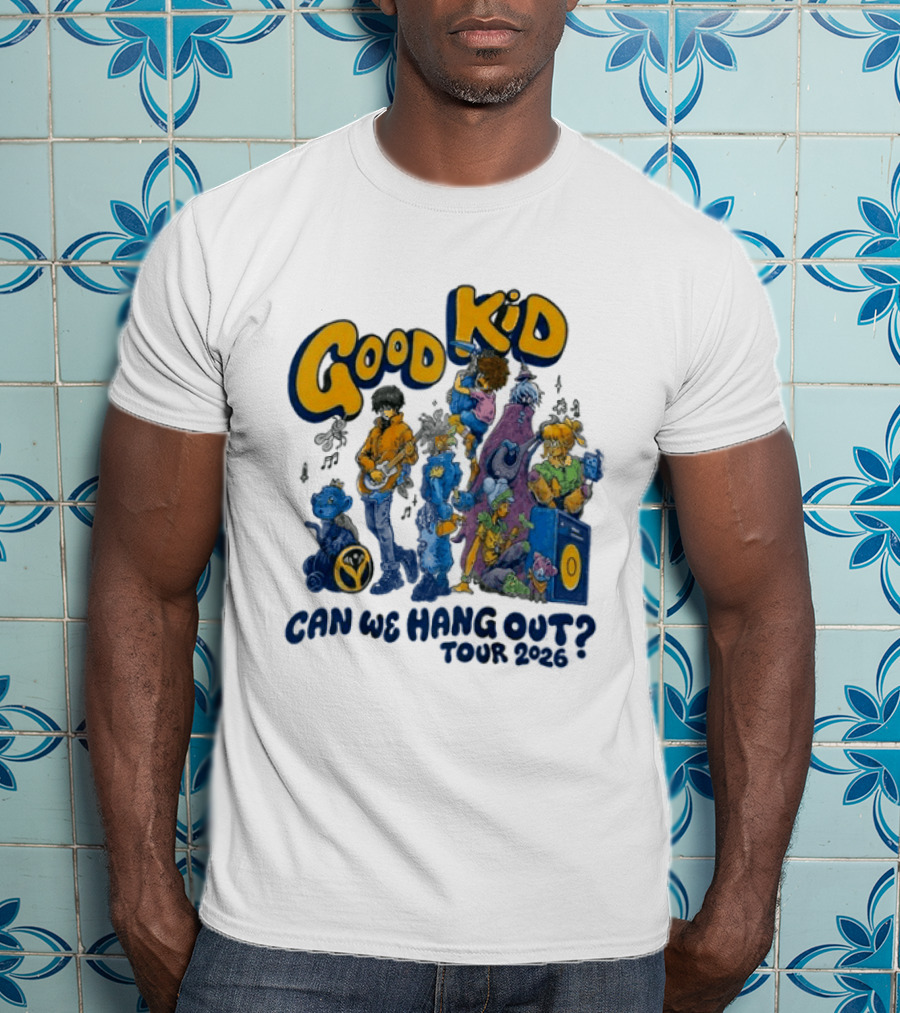 Good Kid Can We Hang Out Tour 2026 Colorful Characters T-Shirt
