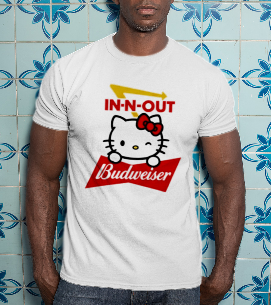 Hello Kitty In N Out Budweiser Combo T-Shirt