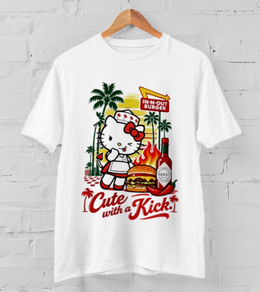 Hello Kitty In N Out Tabasco Cutie With A Kick Burger T-Shirt