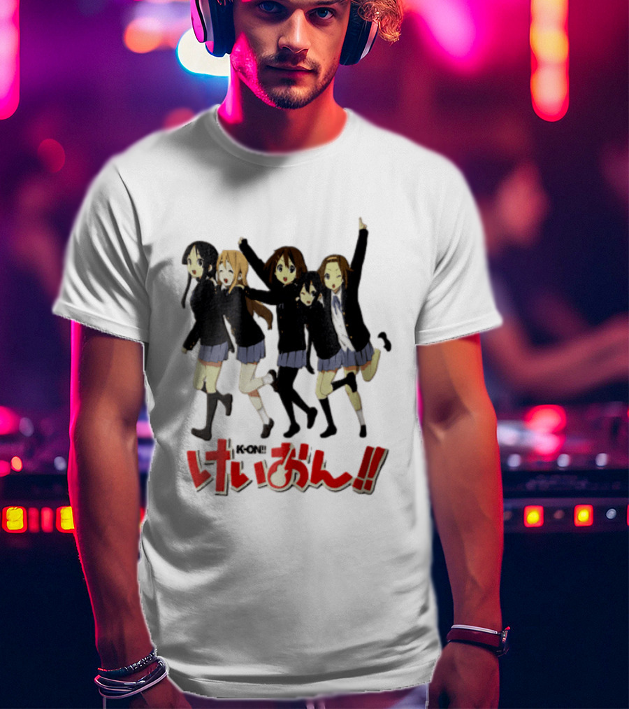 K On Five Anime Girls Jumping Together T-Shirt