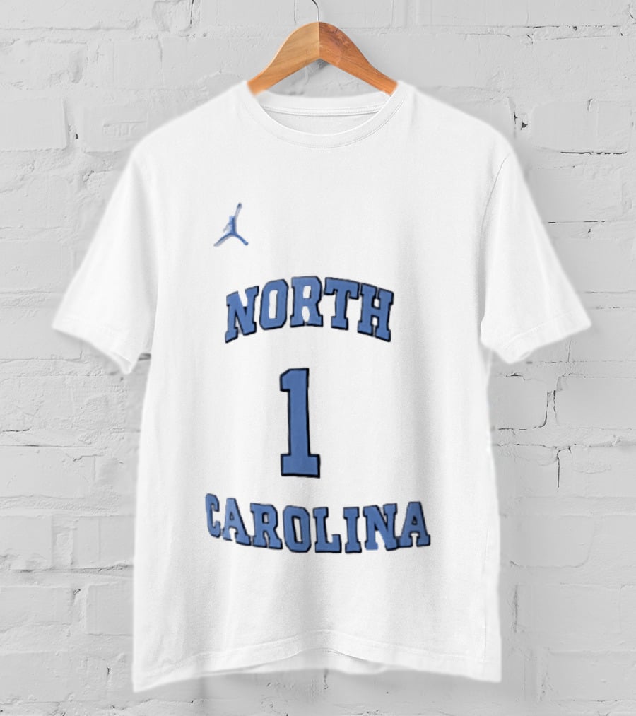 North Carolina Tar Heels Jordan Brand Number 1 Home Replica Basketball T-Shirt