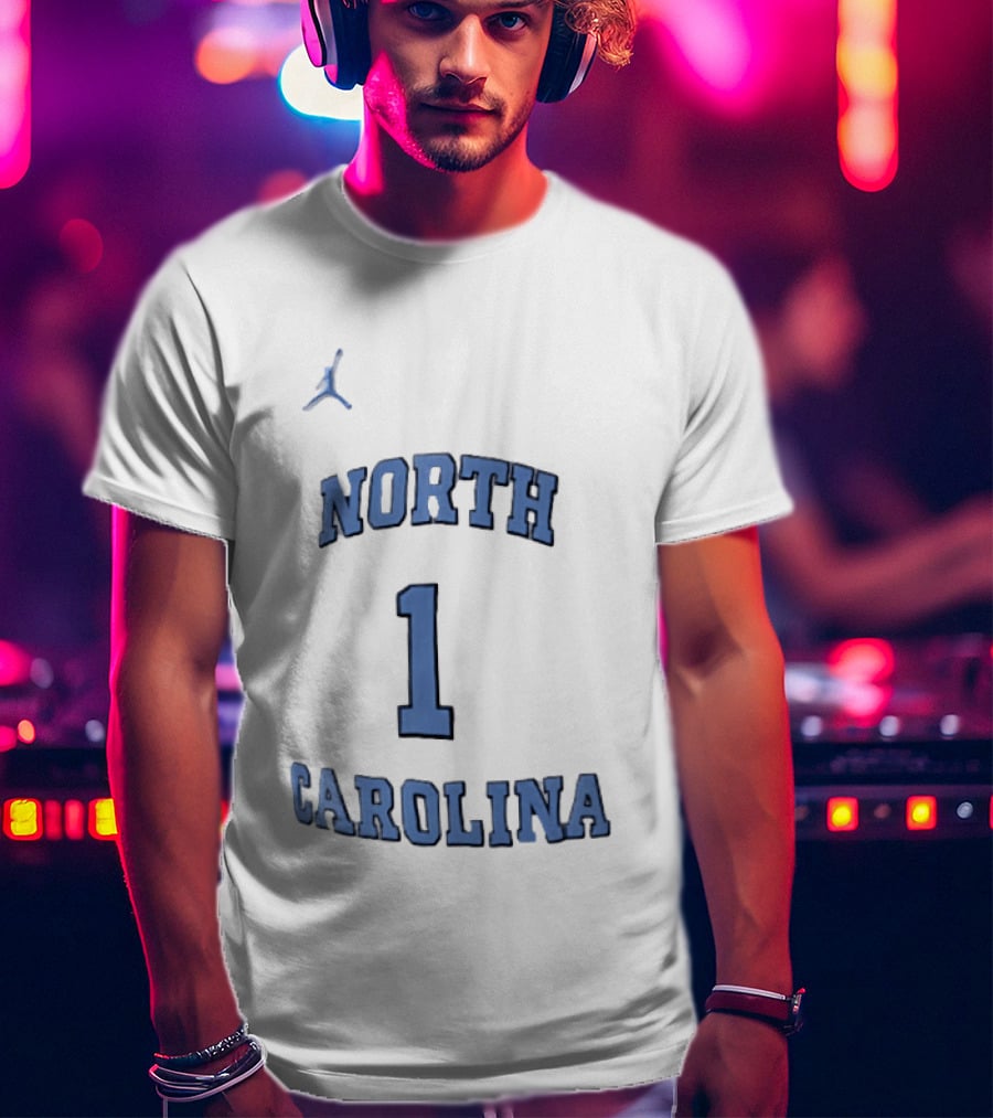 North Carolina Tar Heels Jordan Brand Number 1 Home Replica Basketball T-Shirt