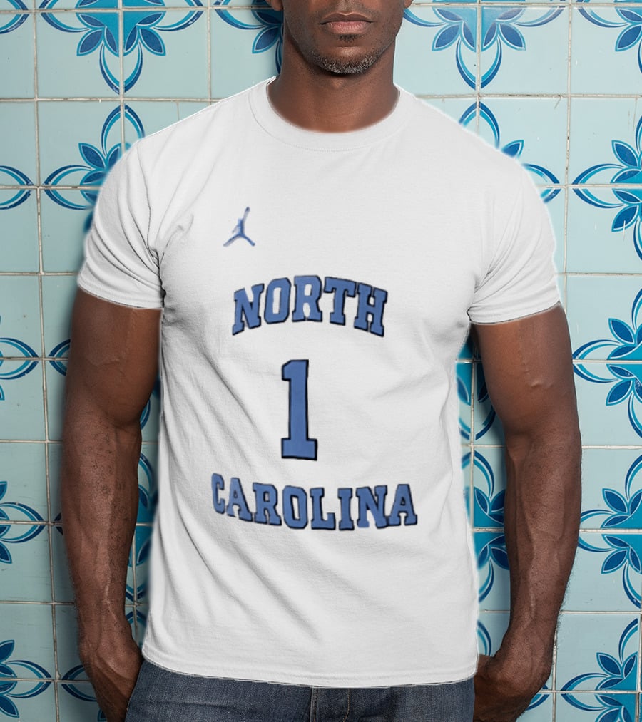 North Carolina Tar Heels Jordan Brand Number 1 Home Replica Basketball T-Shirt