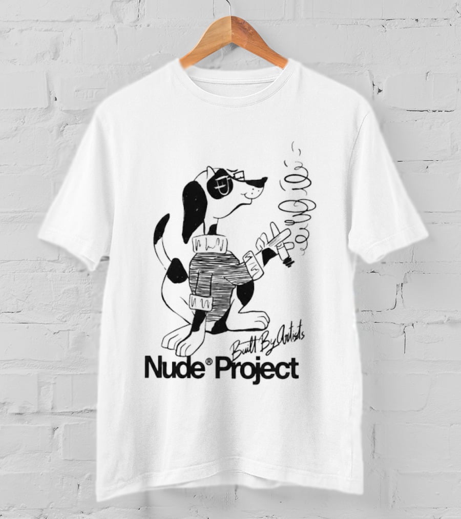 Nude Project Dogg Sweater Smoking Guitar T-Shirt