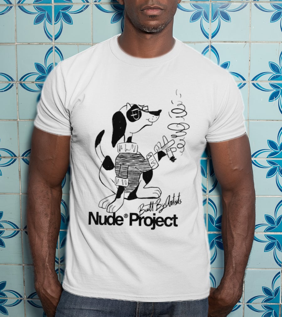 Nude Project Dogg Sweater Smoking Guitar T-Shirt