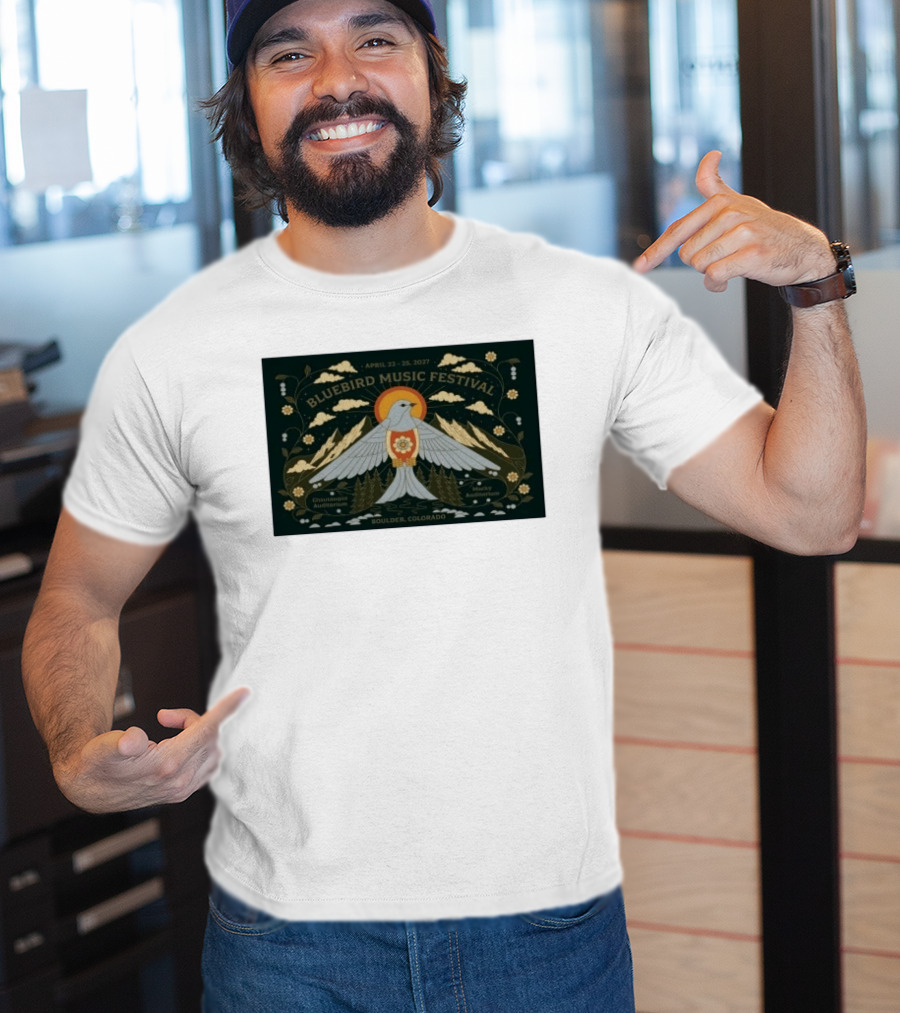 Bluebird Music Festival Boulder Colorado April 22 25 2027 Chautauqua Auditorium Macky Auditorium T-Shirt