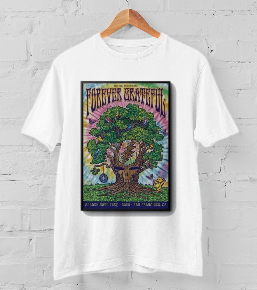 Forever Grateful Rainbow Tree Golden Gate Park 2026 San Francisco T-Shirt