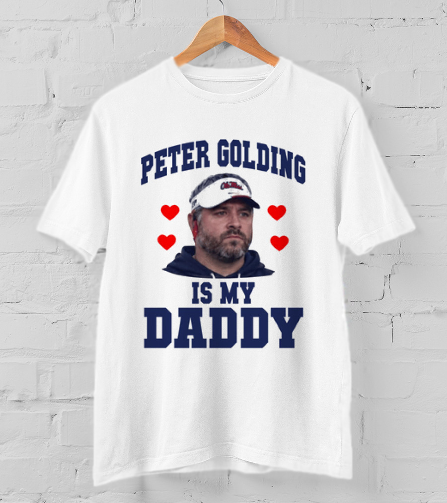 Peter Golding Is My Daddy Red Hearts T-Shirt