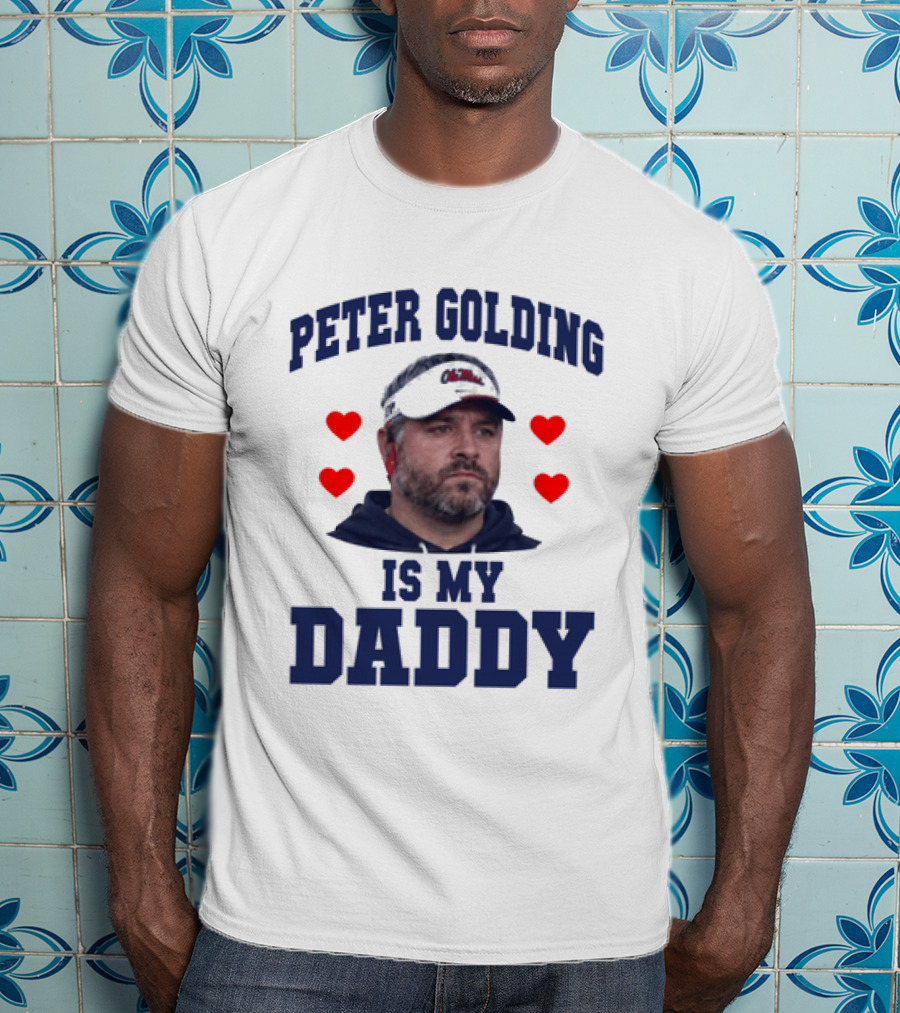 Peter Golding Is My Daddy Red Hearts T-Shirt