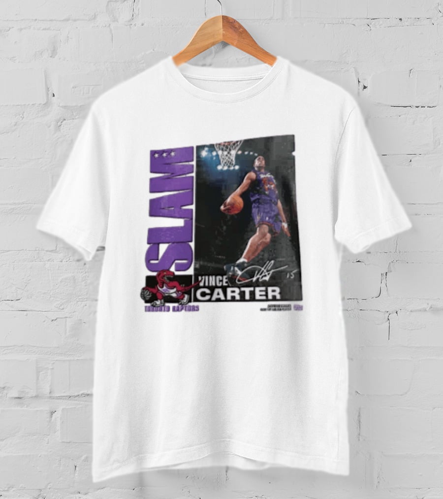 SLAM Vince Carter Top 500 Toronto Raptors Dunk Basketball T-Shirt
