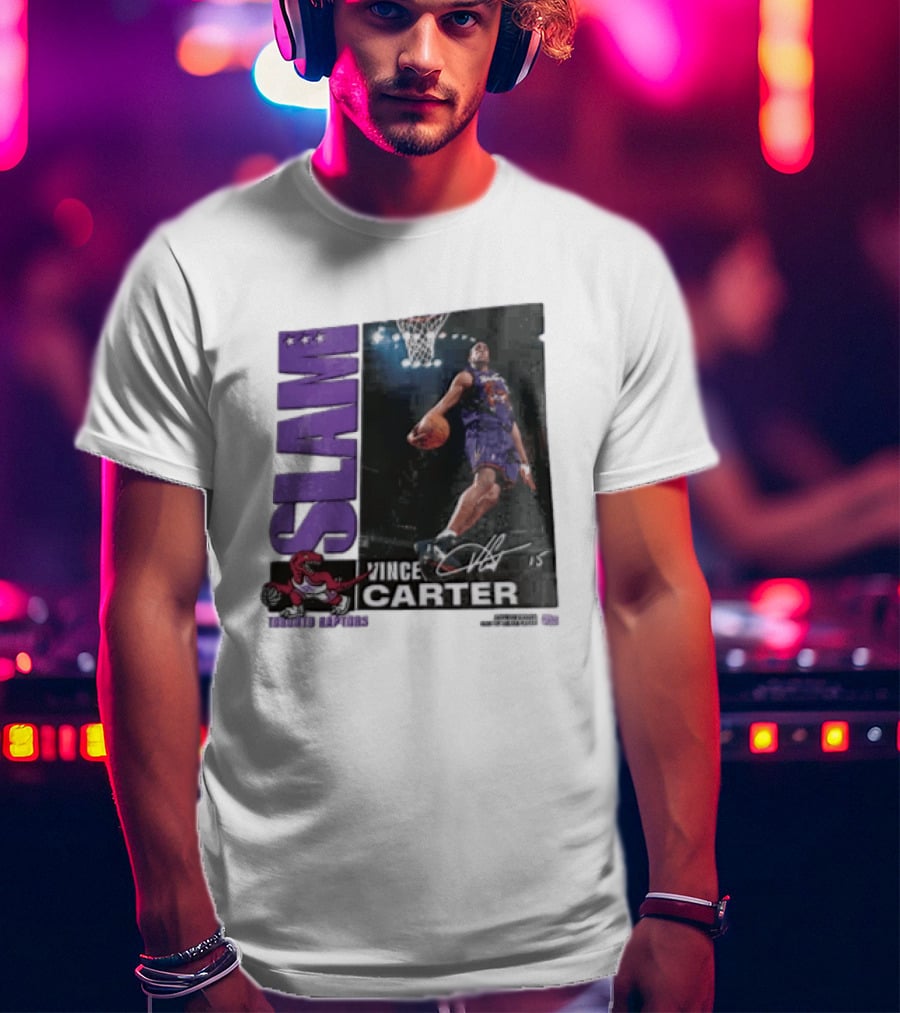 SLAM Vince Carter Top 500 Toronto Raptors Dunk Basketball T-Shirt