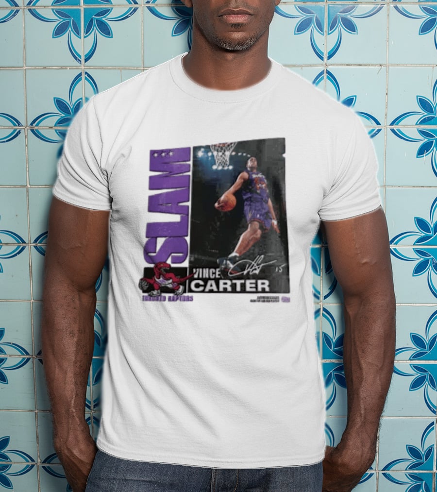 SLAM Vince Carter Top 500 Toronto Raptors Dunk Basketball T-Shirt