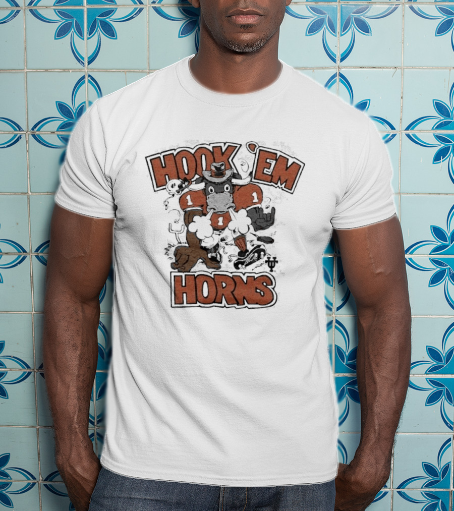 Texas Longhorns Hook Em Horns Longhorn Rush Football Spirit T-Shirt