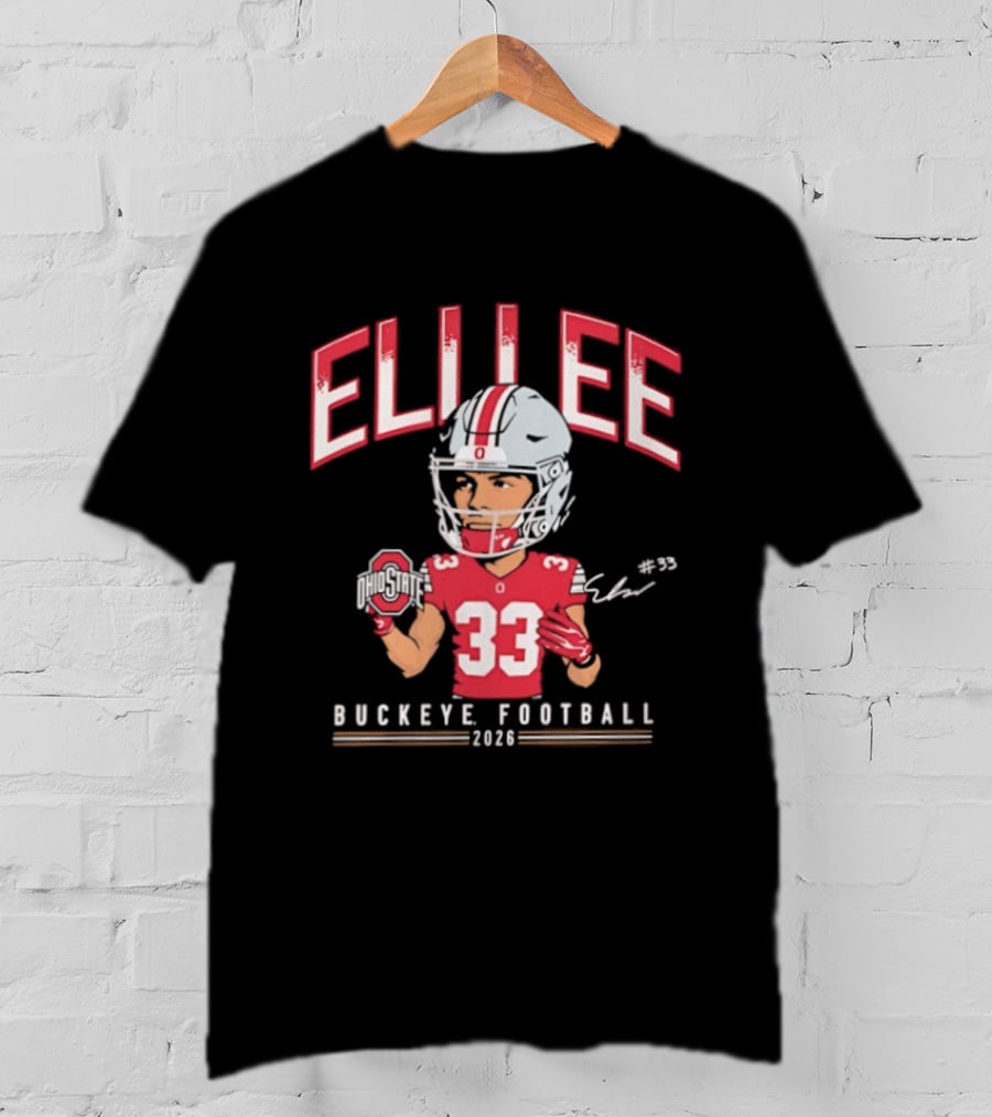 Eli Lee Buckeye Football 2023 Ohio State Buckeyes Caricature T-Shirt