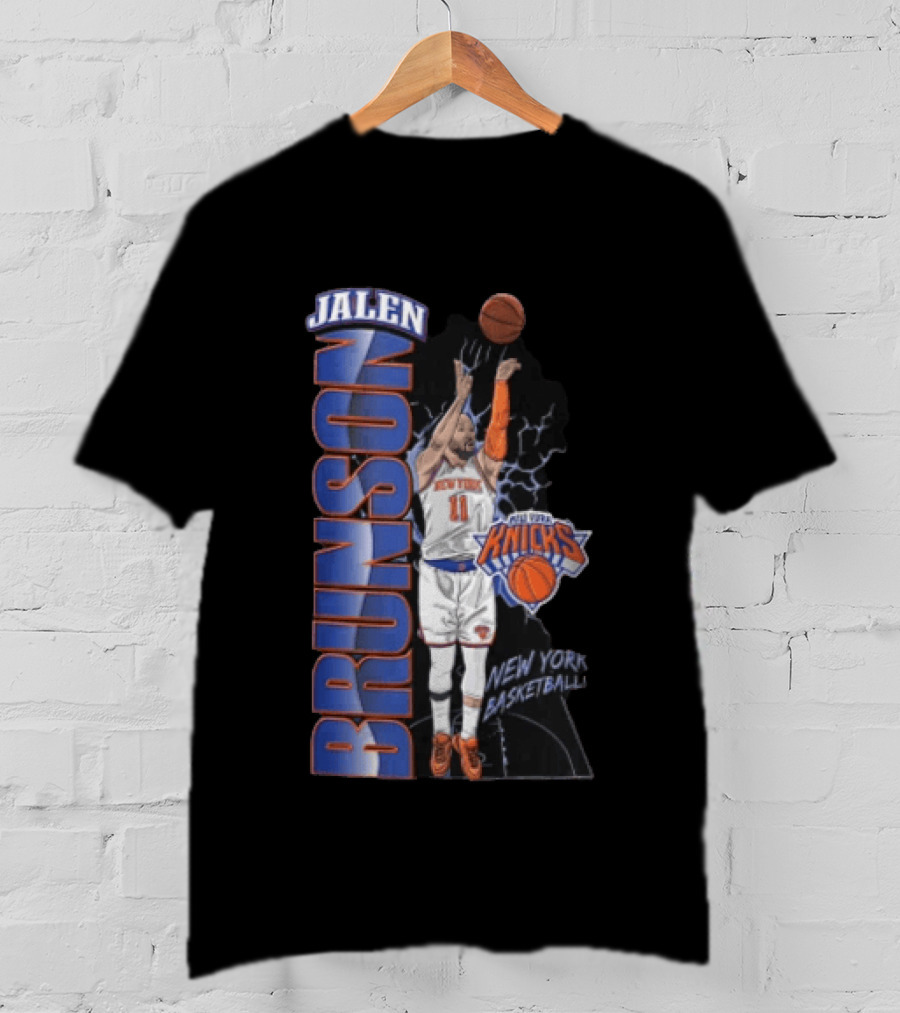 New York Knicks Jalen Brunson Shooting Basketball Player Knicks Basketball T-Shirt
