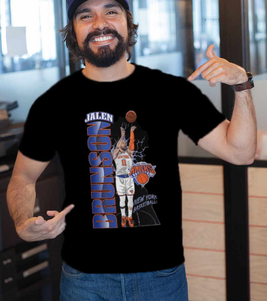 New York Knicks Jalen Brunson Shooting Basketball Player Knicks Basketball T-Shirt