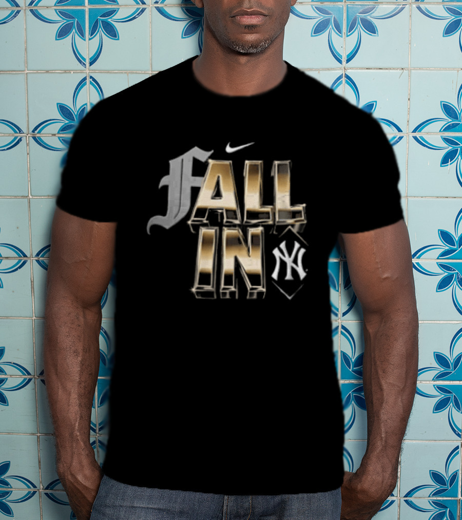 Nike Fall In New York Yankees Gold Metallic F T-Shirt