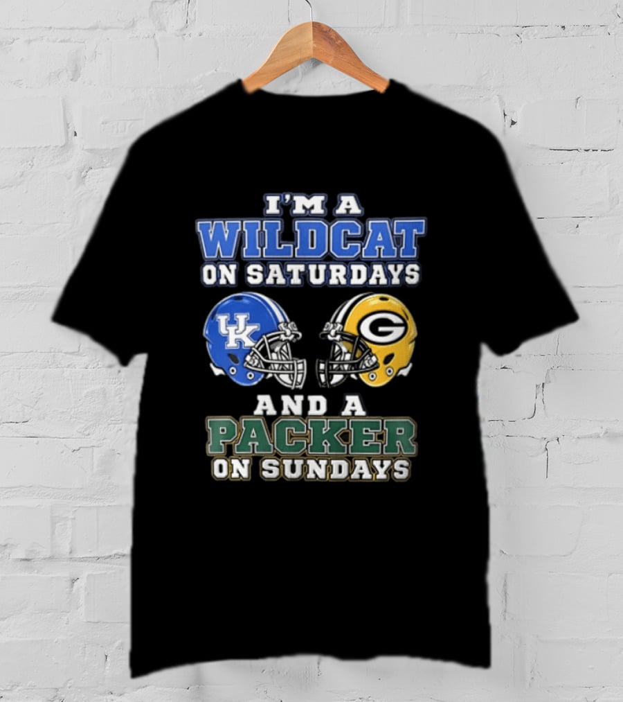 I'm A Wildcat On Saturdays UK Helmet And A Packer On Sundays G Helmet T-Shirt