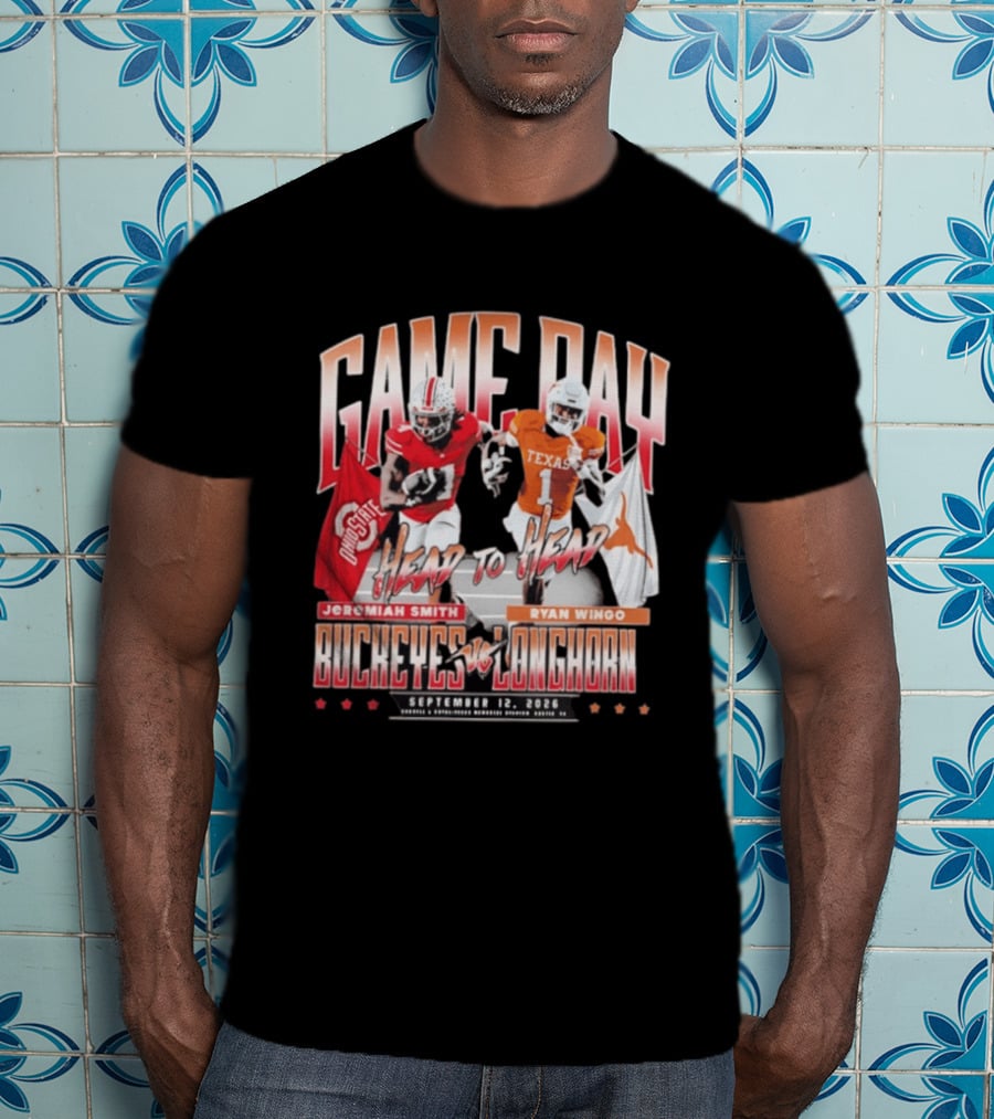 Game Day Buckeyes Vs Longhorns Jeremiah Smith Ryan Wingo September 12 2026 T-Shirt