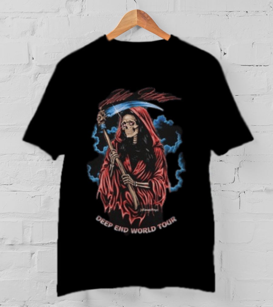 Julia Wolf Deep End World Tour 2026 Grim Reaper Skeleton In Red Cloak T-Shirt