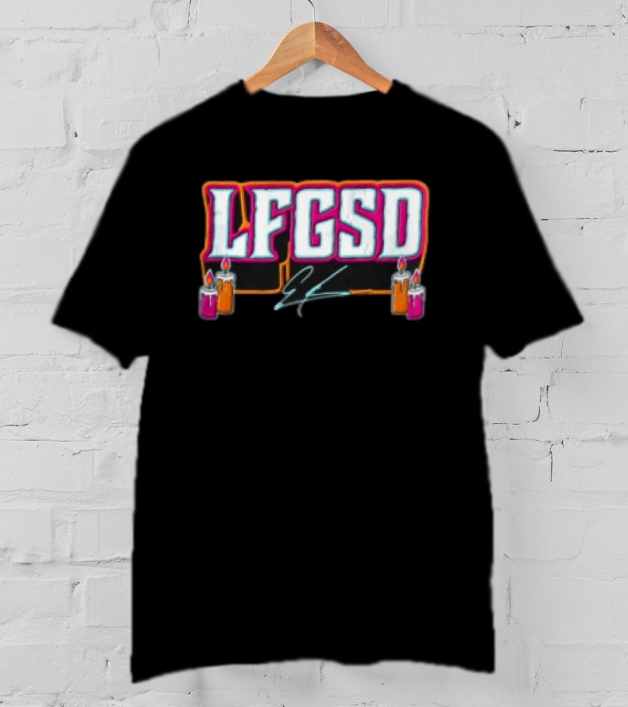 LFGSD Four Lit Candles Graffiti Signature T-Shirt
