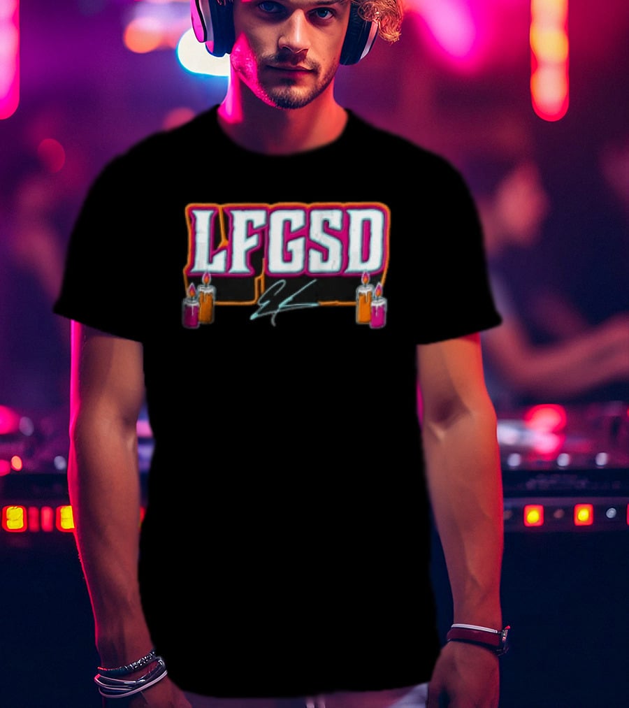 LFGSD Four Lit Candles Graffiti Signature T-Shirt