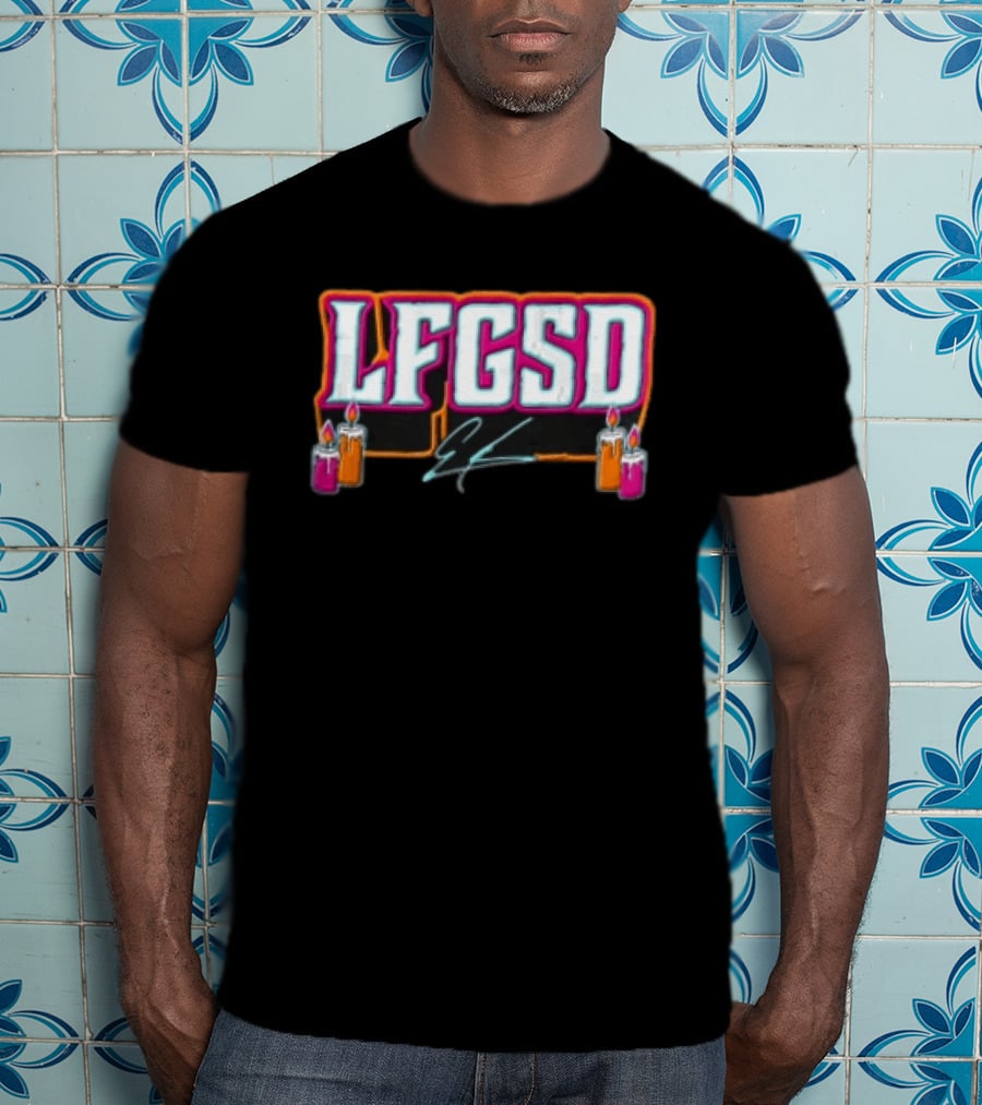 LFGSD Four Lit Candles Graffiti Signature T-Shirt