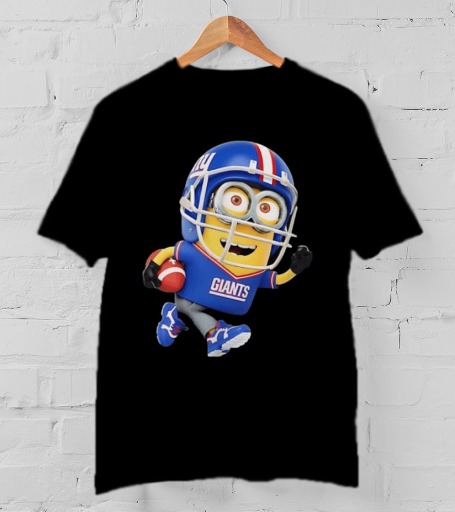 Minion Football Character New York Giants Collaboration T-Shirt