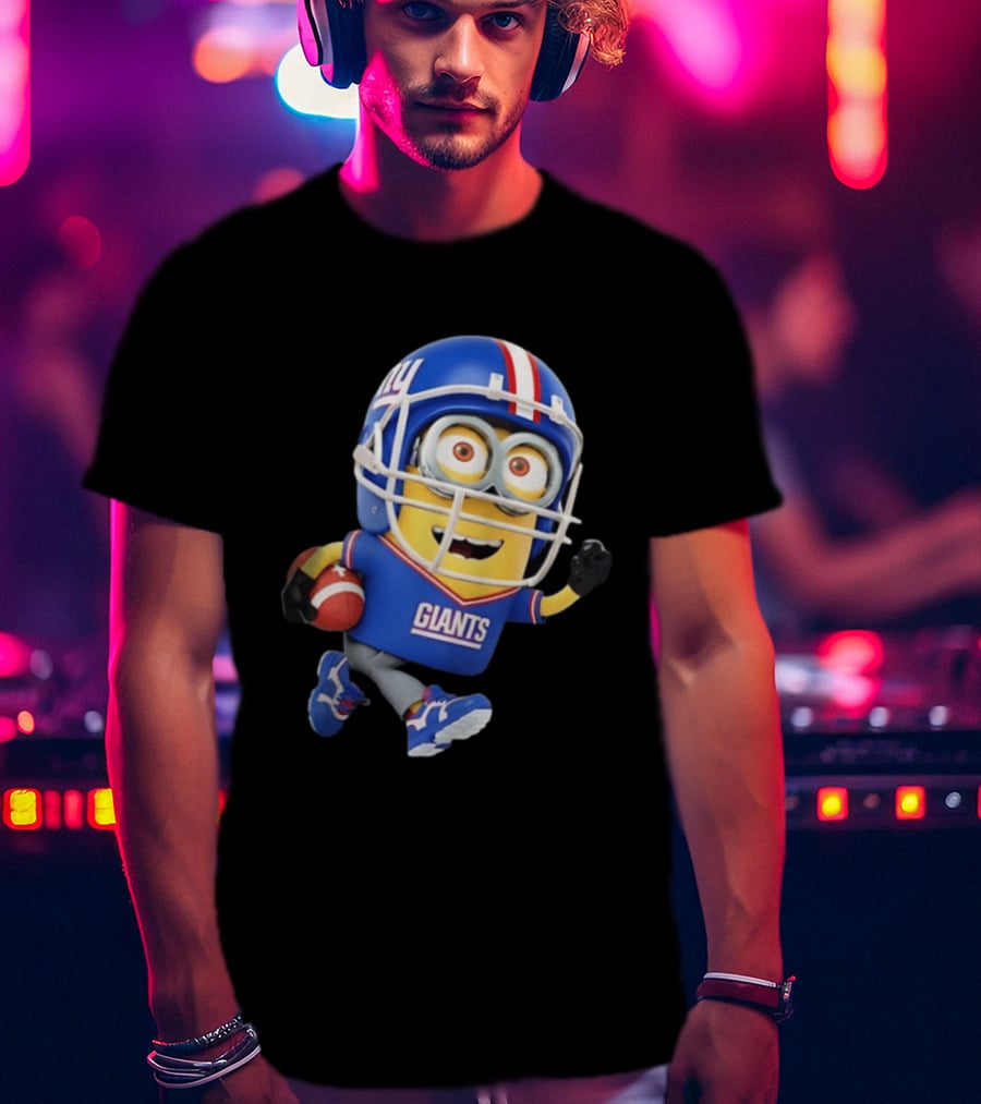 Minion Football Character New York Giants Collaboration T-Shirt