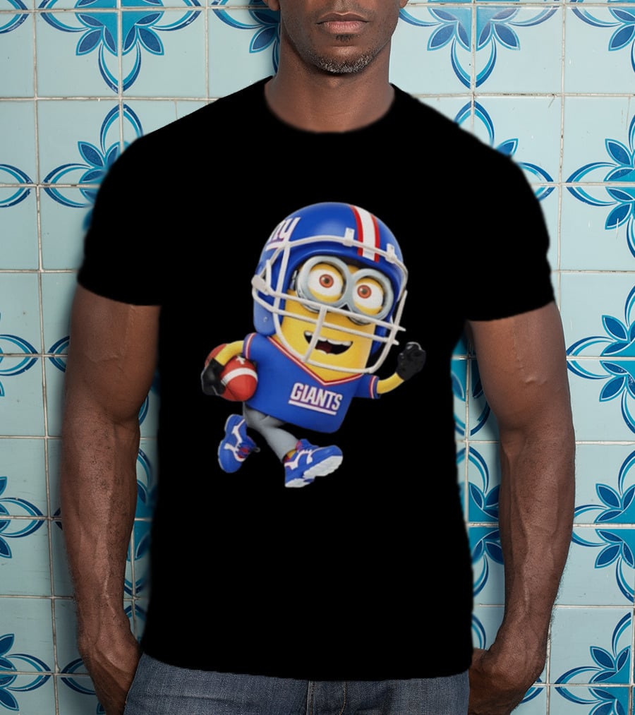 Minion Football Character New York Giants Collaboration T-Shirt