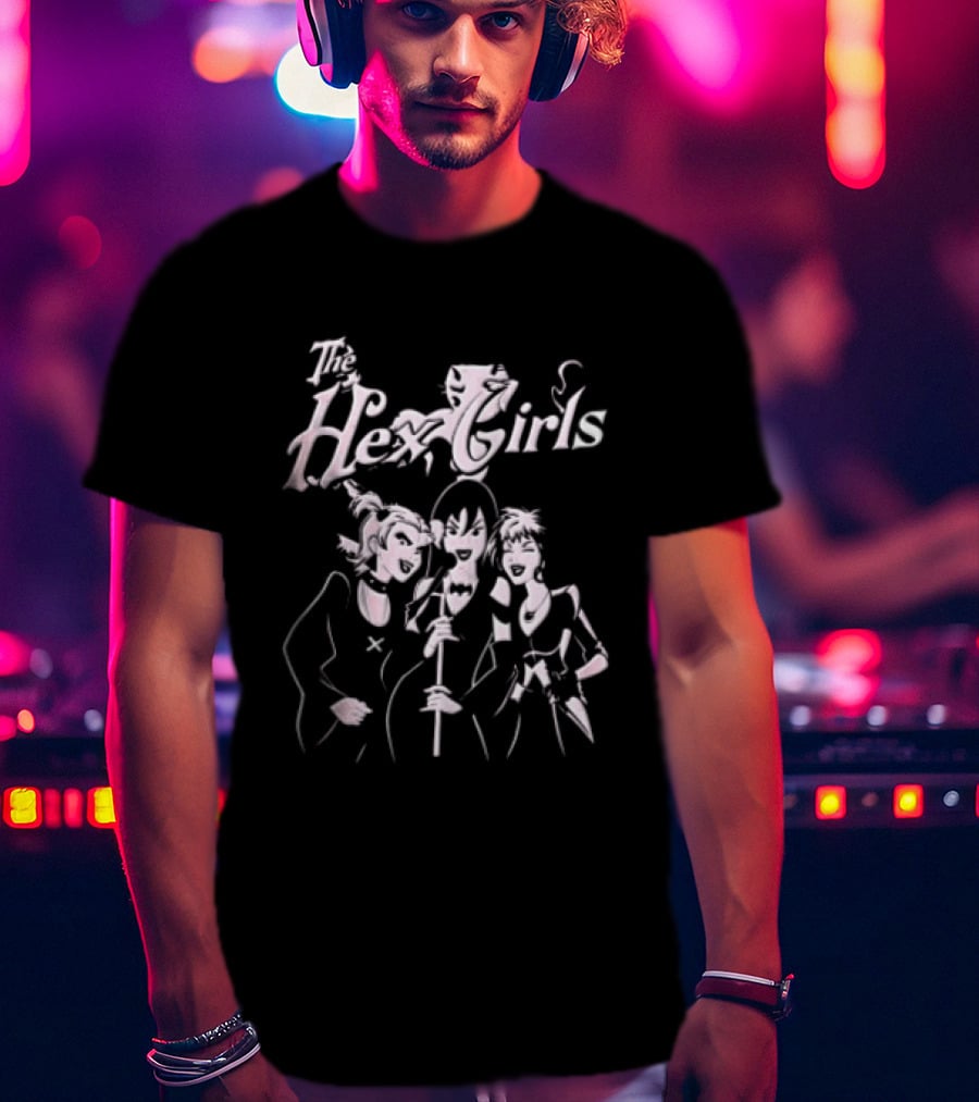 The Hex Girls Three Vocals Scooby Doo Style Cartoon Microphones T-Shirt