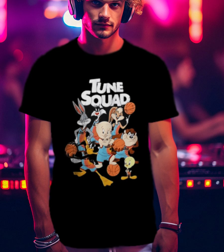 Tune Squad Looney Tunes Characters Basketball Space Jam T-Shirt