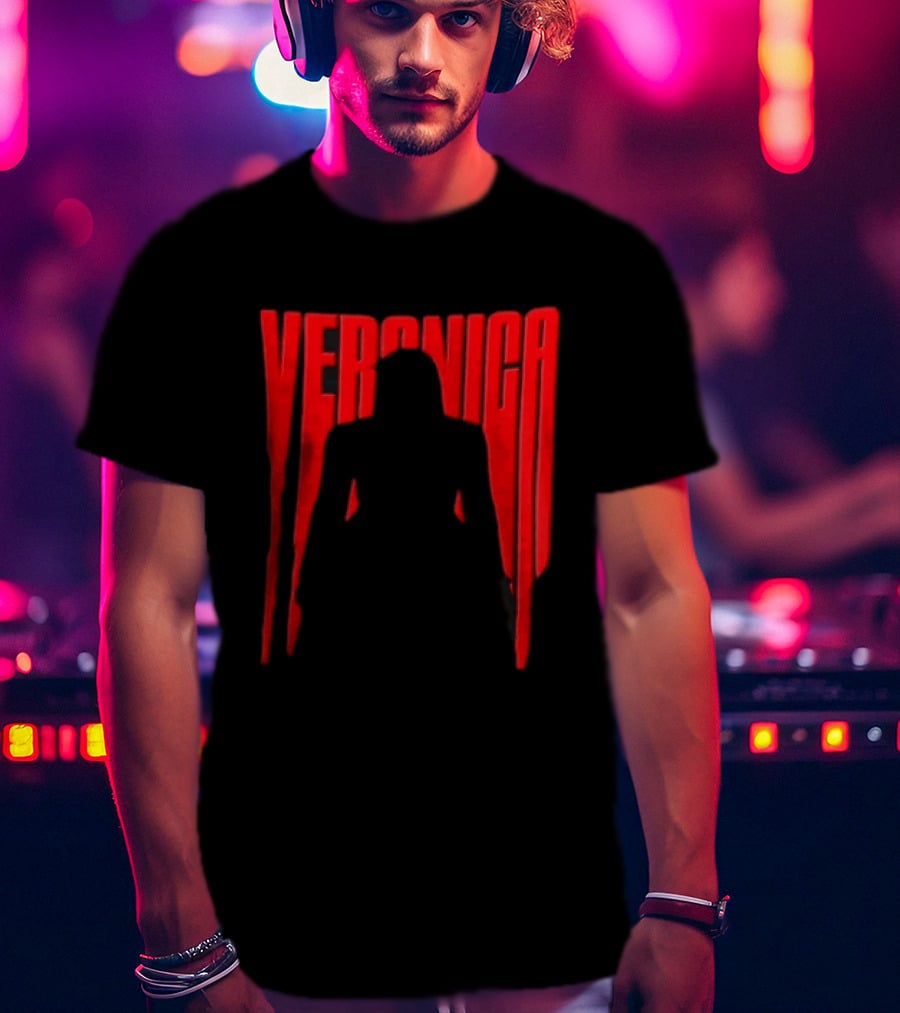 Veronica Red Dripping Font T-Shirt