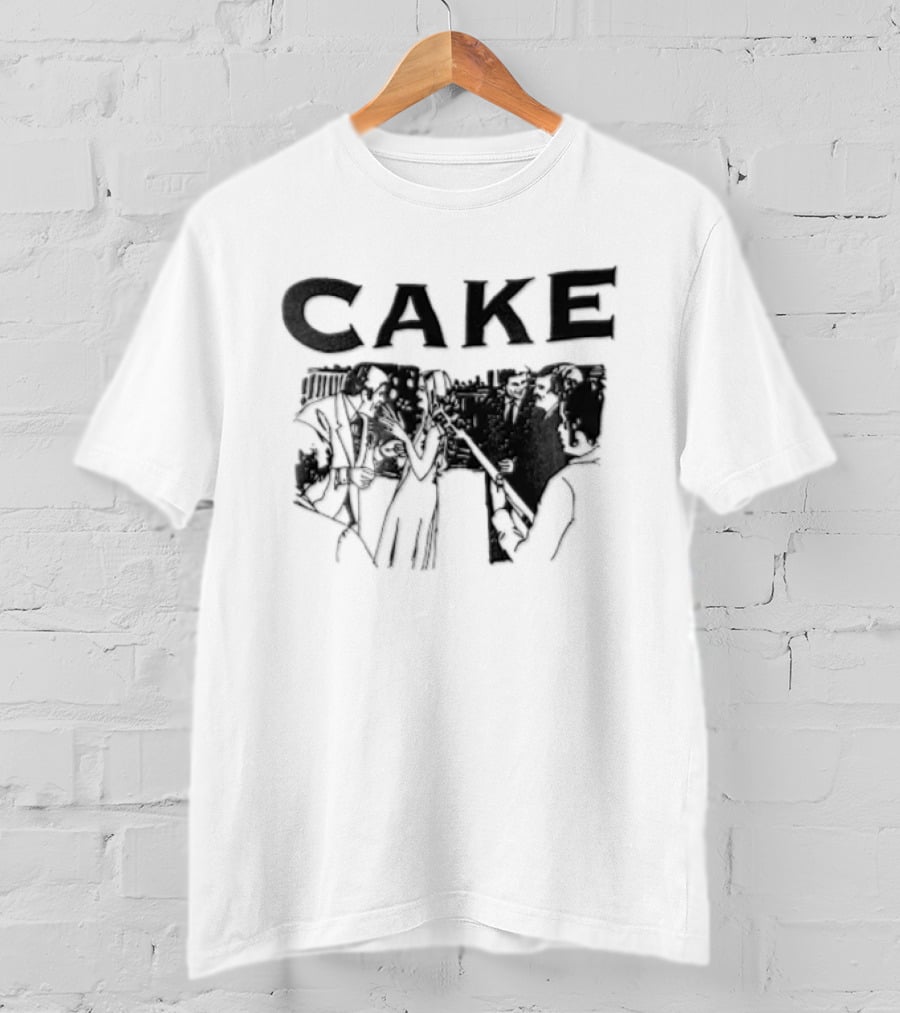CAKE Band Silhouette In Suits With Instruments T-Shirt