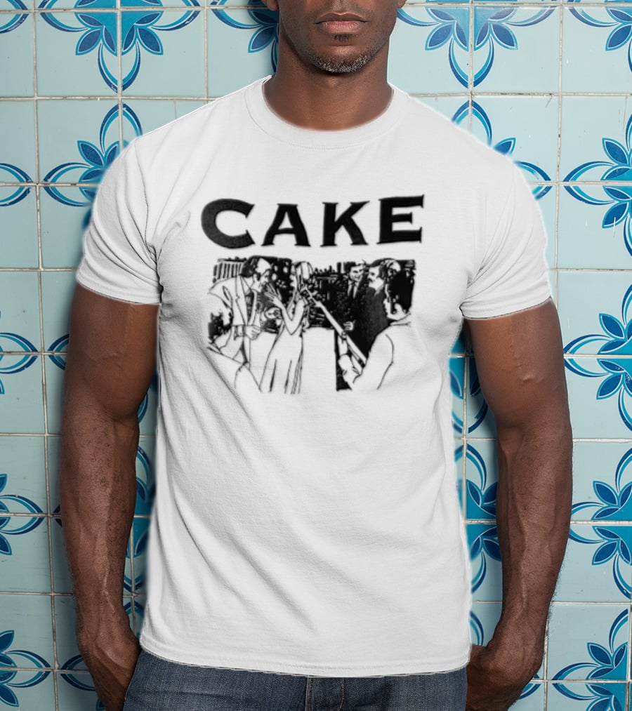 CAKE Band Silhouette In Suits With Instruments T-Shirt