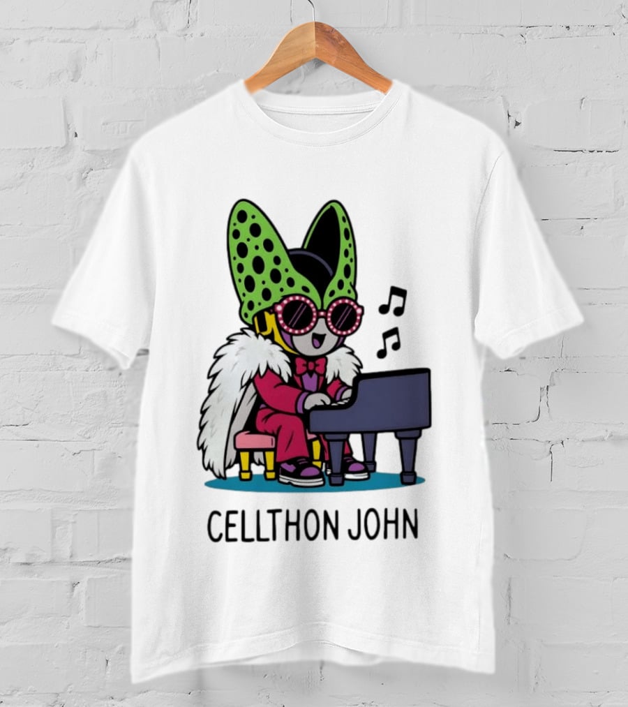 Cellthon John Dragon Ball Z Piano Music Fun T-Shirt