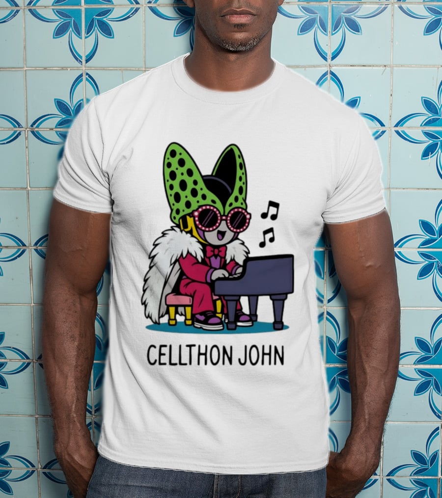 Cellthon John Dragon Ball Z Piano Music Fun T-Shirt