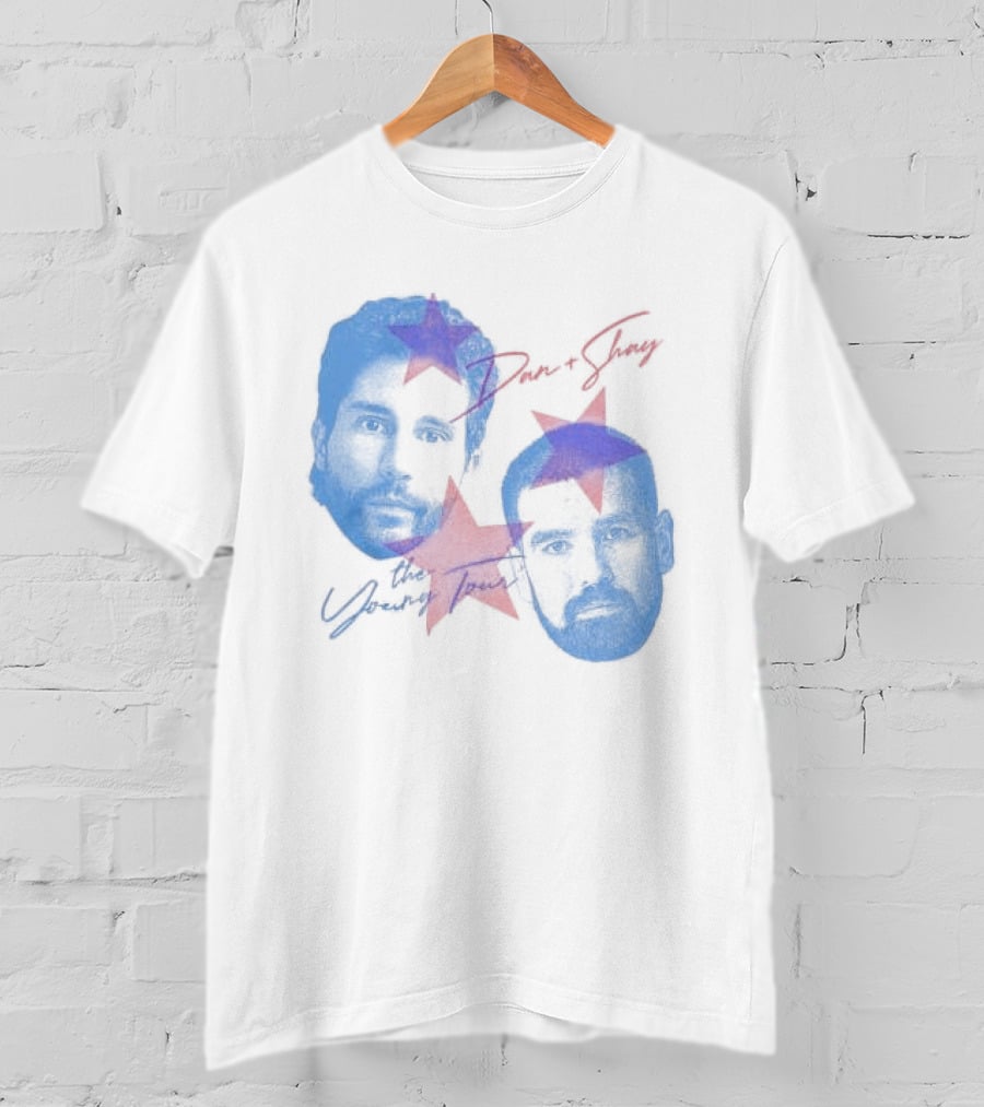 Dan And Shay The Young Tour Crewneck Stars Faces T-Shirt